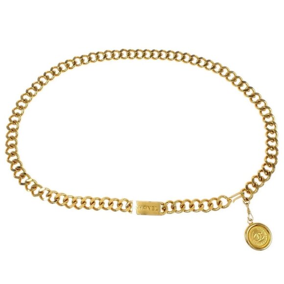 Chanel Chain Belt Medallion Gold Small Good - Picture 1 of 5